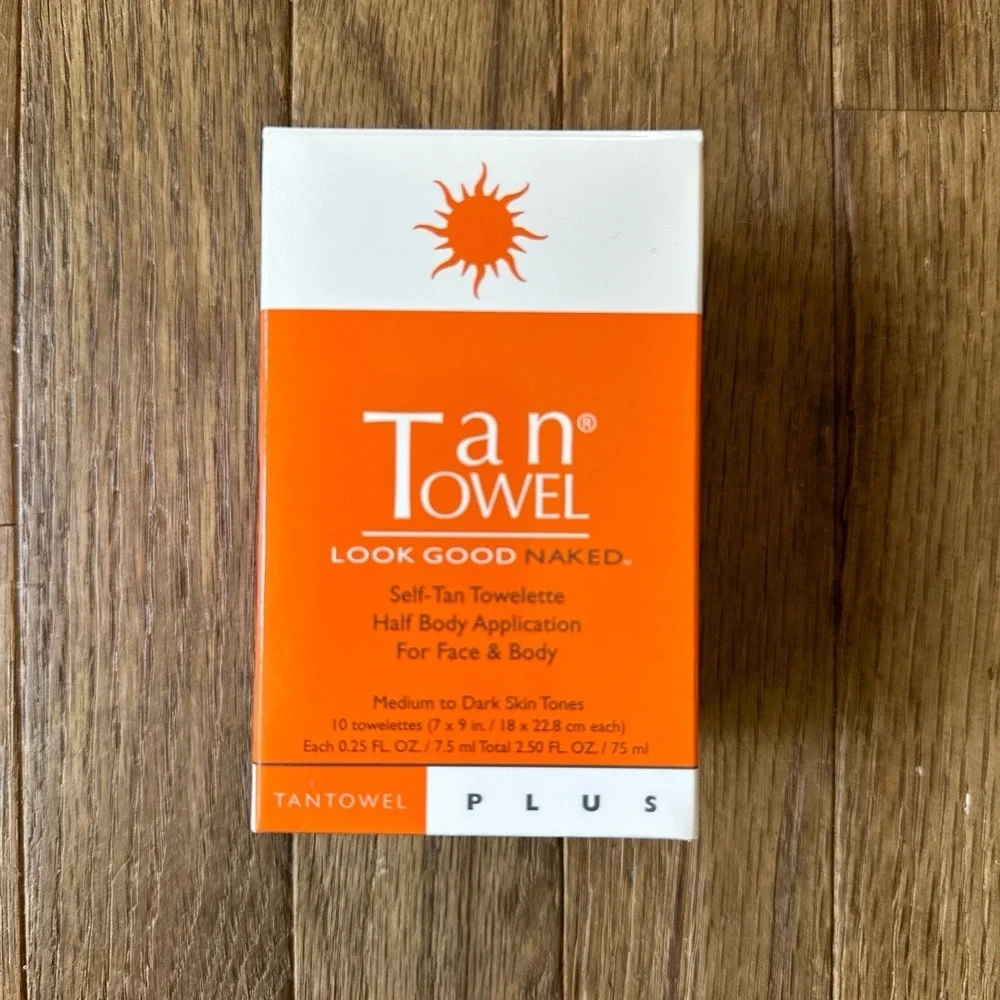 Tan Towel 9/10 Self-Tan Set Lotion 2oz Used Size Med Dark Face Body Retinol Glow